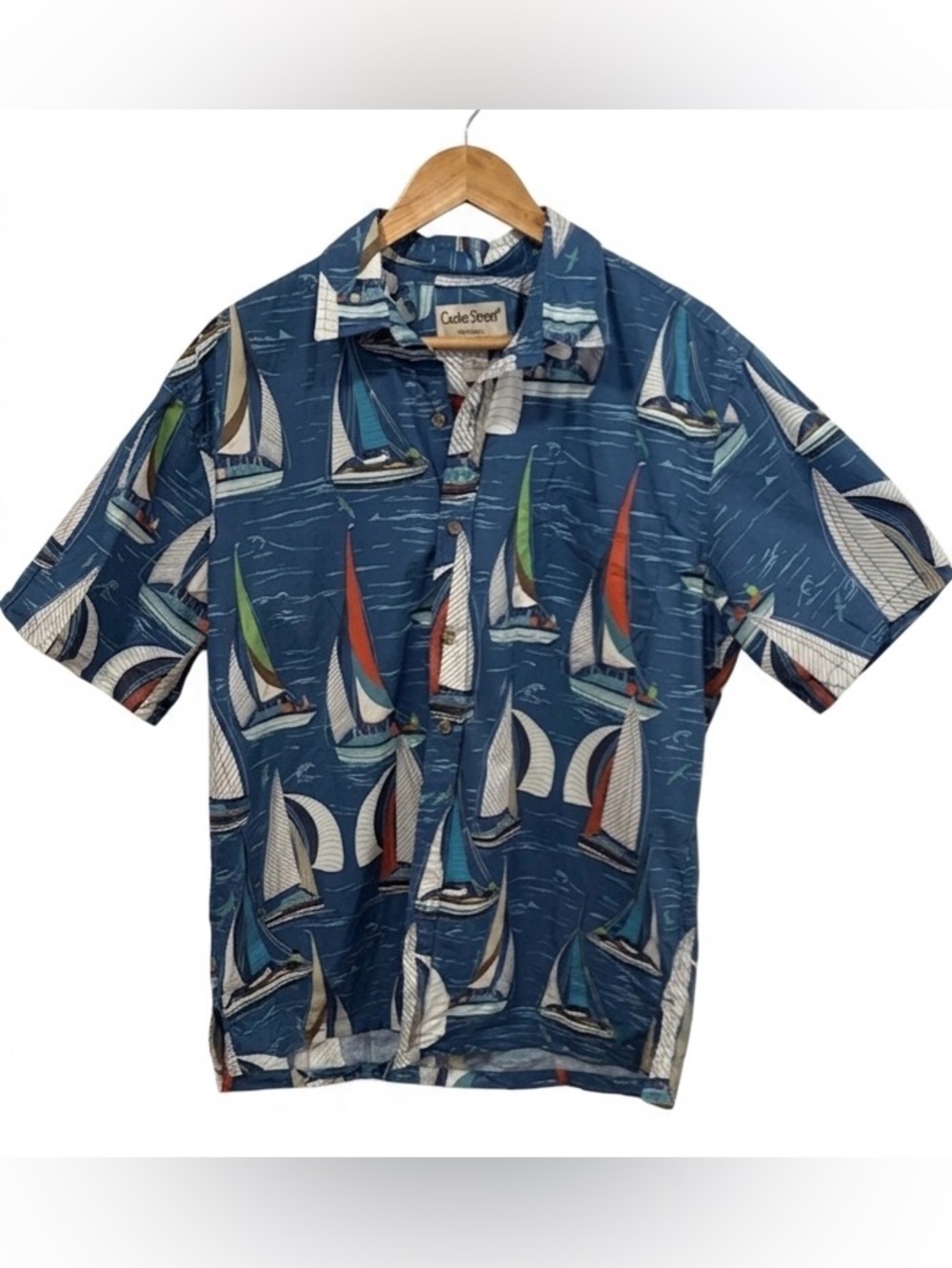 Cooke Street Honolulu Nautical Print Men's Casual Shirt Size Medium